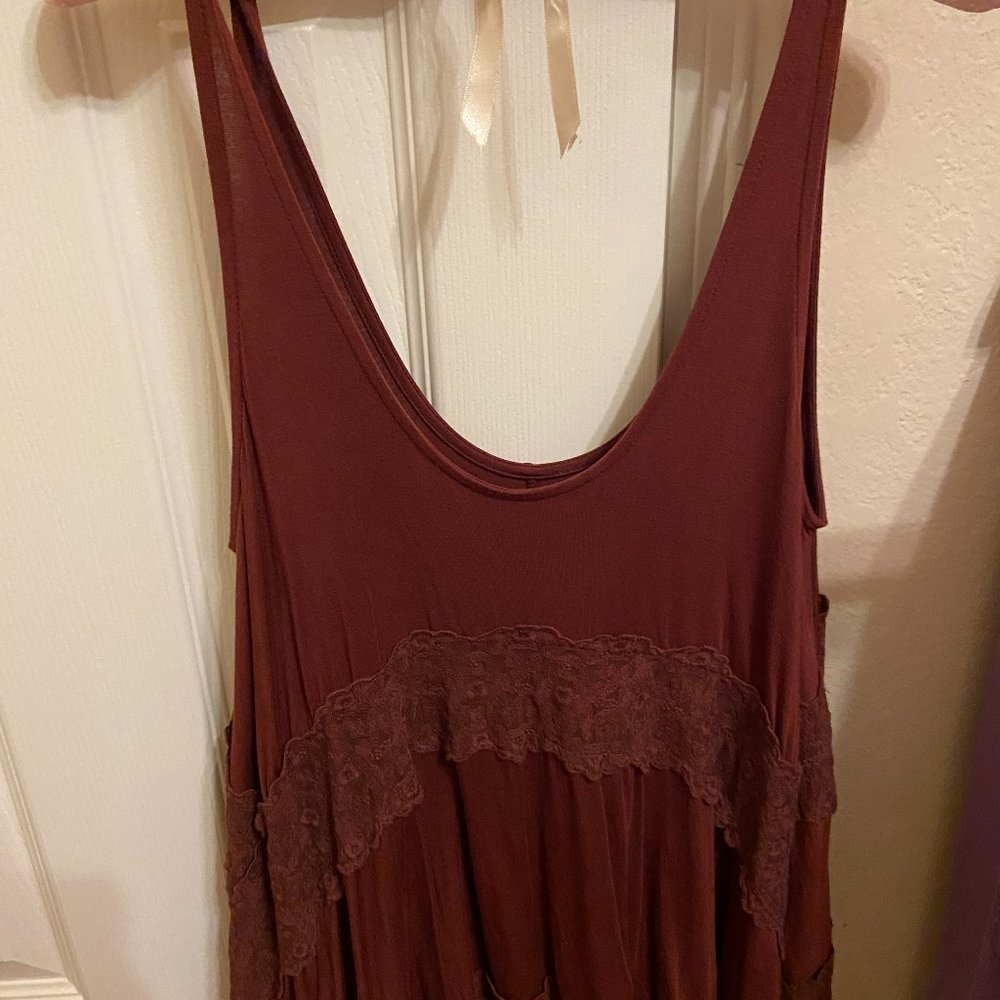 American Eagle Size Small Rust Colored Flowy Tank - image 1